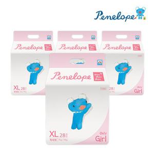페넬로페 씬씬씬 플러스 팬티 기저귀 특대 28매X4팩(여아용)