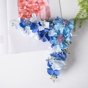 블루 수국 납골당 ㄱ자리스 20cm_P 조화 꽃 성묘 산소