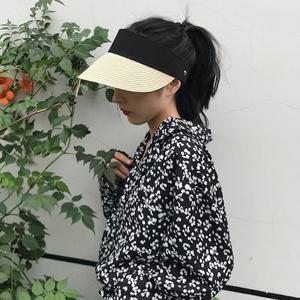 [루즈루나] 루벤나 돌돌이 썬캡 자외선차단 여름 여성 밀짚 비치 모자
