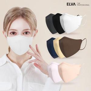 [엘바]ELVA 세븐 클린 2D KF94 새부리형 컬러 마스크 (25매입) 100매