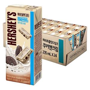 허쉬 초콜릿 드링크 쿠키앤크림 235ml X 24팩
