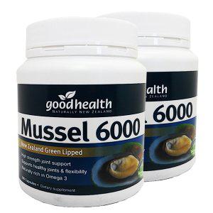 굿헬스 초록입홍합 머셀 Mussel 6000MG 300캡슐 2개
