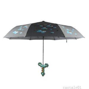 남녀공용3단우산/Minecraft 마인크래프트 무기 소드 검 우산 생일 선물