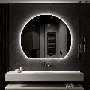 화장실 욕실 LED 간접조명 거울 타원형 인테리어 화장대 미용실 벽걸이