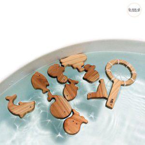 [텐바이텐] 디어랑쥬 [디어랑쥬] 오감만족 국민 편백 목욕놀이 장난감 - 물고기 9종 세트