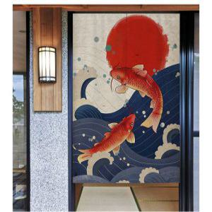 이자카야 매장 일본 포스터 호쿠사이파도 주방 패브릭 가리개커튼