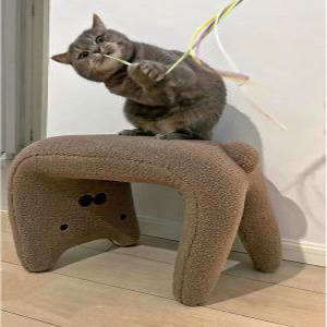 콘솔 인테리어 체어 신발의자 고양이 스툴 현관 화장대 의자 화이트 브라운 화장대