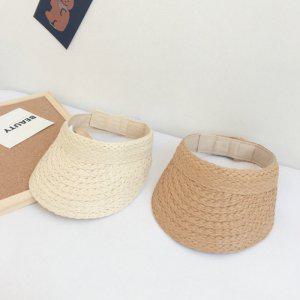 [앙상블] 아동 라탄 밀짚 돌돌이 썬캡 키즈 모자