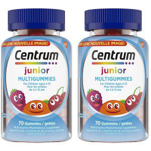 센트룸 주니어 멀티 구미 어린이 비타민 Centrum Junior Multigummies 70개입 2팩