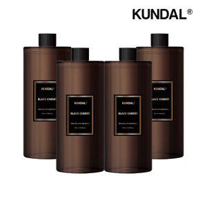 쿤달 퍼퓸 디퓨저 리필 블랙체리 500ml x4개