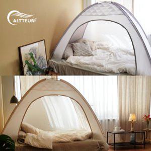 난방텐트 방한 보온 실내 침대 방풍 수면 원터치 텐트