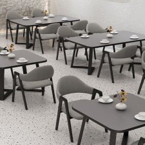 카페테이블 직사각형 업소용 식당 테이블 식탁의자세트 2인 4인용 식탁 세트