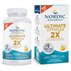Nordic Naturals Ultimate Omega 2X 노르딕 네추럴스 얼티메이트 오메가 2x 레몬 맛 90 소프트 젤
