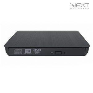 넥스트 NEXT-100DVD-RW 노트북 외장 CD롬 USB CD플레이어 ODD DVD RW 리더기 디비디 롬 라이터 케이블일체
