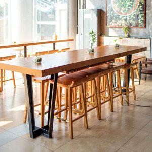 홈바테이블 높은 원목 테이블 테라스 바 칵테일 식당