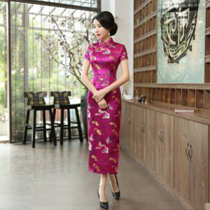 중국전통의상 나비 치파오 드레스 단체복 할로윈