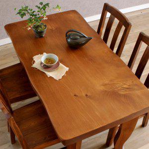 [해찬솔원목이야기] 해찬솔 통원목 비담 테이블1350 (4인용식탁 원목테이블)/통원목다리/원목식탁