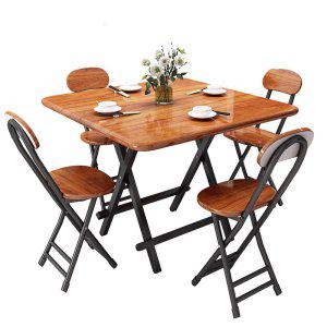 입식테이블 가정용 접이식 의자 원목 원탁 테이블 세트 자취방 카페 책상