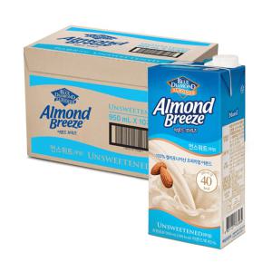 매일유업 아몬드브리즈 언스위트 950ML 10팩 우유 두유 건강한 식물성 음료 식사대용 간편식 다이어터