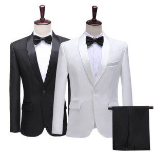 셀프웨딩 턱시도 연미복 남성 정장 양복 성악 흰색 공연복 단체복 사진 합창복