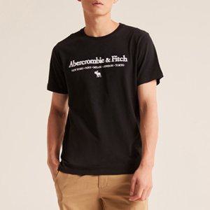 아베크롬비앤피치 abercrombie 23 남성 신상 슬림 자수 라운드넥 반팔 티셔츠