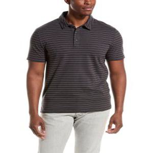 빈스 Garment Dye Fleck 스트라이프 폴로 셔츠 Vince Garment Dye Fleck Stripe Polo Shirt