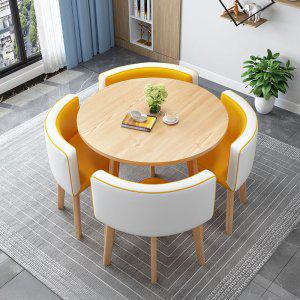 테이블 의자 세트 수납형 원형 식탁 리셉션 회의 카페 사무실 라운지 업소용 티테이블세트