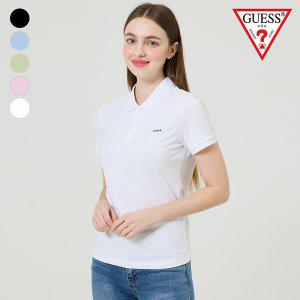 [현대백화점 부산점] 게스진(YO2K9471) 여성 에어로쿨 피케 반팔 카라 티셔츠