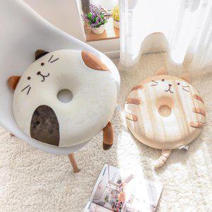 고양이 쿠션 원형방석 캐릭터 도넛방석 메모리폼