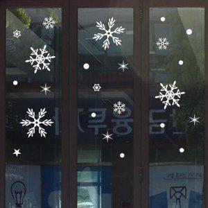 중형 눈꽃 스티커 폴딩도어 크리스마스 장식 시트지 유리 창문 데코 꾸미기