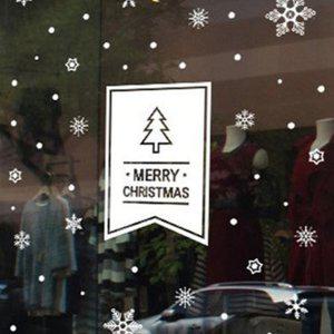 MERRY CHRISTMAS 유리창 스티커(트리) 대형 크리스마스 시트지 카페 식당 매장
