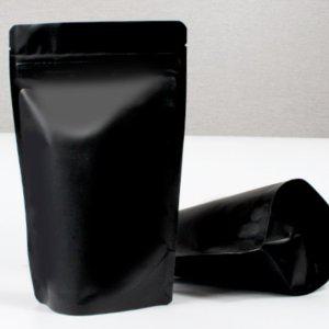 블랙 지퍼백(23x34) 10장 스탠드형 포장백 무광 검정색 햇빛 차단 커피콩 견과류 곡물 가루 소분