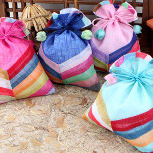 전통 복주머니 색동 케이스 선물 포장 답례품 기념품 명절 설날 어린이집 유치원