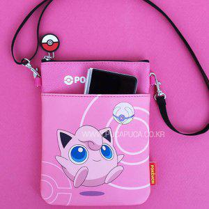 푸린 미니 크로스백 휴대폰 가방 포켓몬스터 캐릭터 핑크 여아 초등학생 소지품