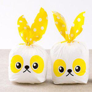 노랑 토끼 포장 봉투(4호) 50장 보자기 비닐백 선물 답례품 구디백 어린이 간식 단체