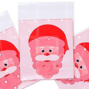 미니 산타할아버지 비닐봉투 10x11 50장 크리스마스 OPP 접착식 소형 포장지 선물 단체 어린이