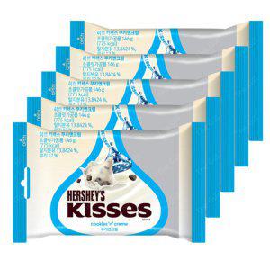 쿠키앤크림 키세스 5봉지 화이트 초콜릿 허쉬 단체 대량 구매 발렌타인 화이트 데이 KISSES