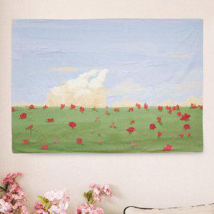 유화 그림 패브릭 포스터(소/중/대형) 천 가림막 들판 꽃 봄 벽 꾸미기 인테리어