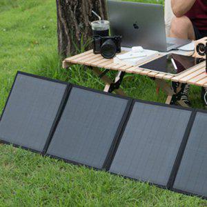 휴대용 태양광 패널 60w 비상 전기 발전기 접이식 폴딩 야외 캠핑 낚시 차박