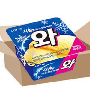 와 아이스크림 16개 1박스 바닐라 샤베트 롯데제과 대량 단체 구매 어린이 간식