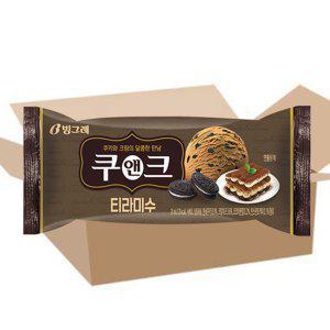 쿠앤크 티라미수 40개 1박스 커피 아이스크림 하드 신상 대량 구매 간식 빙그레