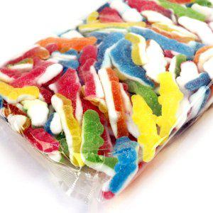 악어 모양 젤리 1kg 벌크 대용량 설탕 쩰리 컬러 색깔 어린이 초등학생 단체