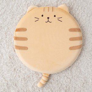 고양이 메모리폼 방석 원형 깔개 극세사 어린이 초등학생 키즈 귀여운