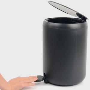 5L 종량제 페달 휴지통 내부 쓰레기통 내통 분리 뚜껑 댐퍼 저소음 블랙 화이트