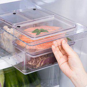 냉장고 정리 칸막이 통 플라스틱 용기 소형 대형 투명 야채 과일 음료수 식재료