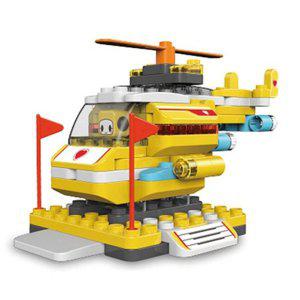 큰 블록 조립 헬리콥터 파이블럭 변신 장난감 배 비행기 DIY 만들기 4살 5살 6살