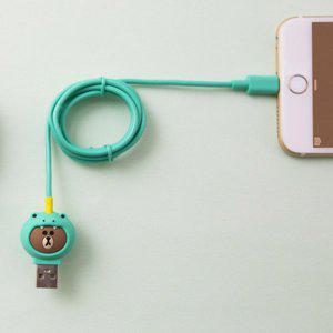 귀여운 아이폰 케이블 선 1m 8핀 USB 충전선 라인프렌즈 캐릭터 브라운