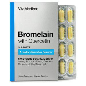 해외 VitaMedica Bromelain Quercetin 500mg 케르세틴