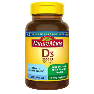 해외 Nature Made 네이처메이드 비타민 D3 면역 250캡