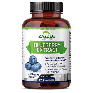 해외 Zazzee Blueberry 블루베리 5000mg 120캡슐